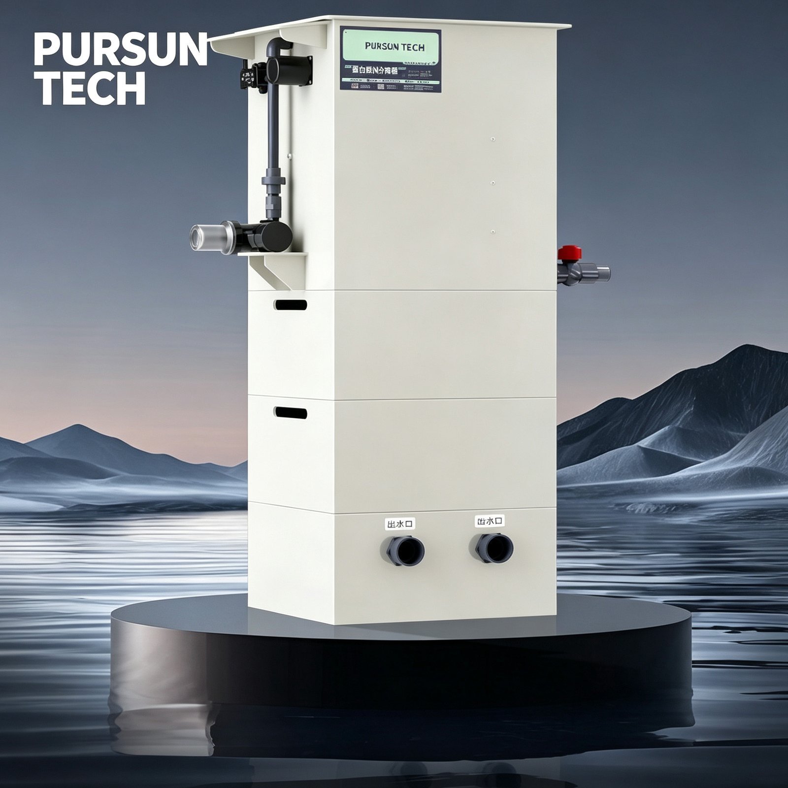 Pursun all in one drum filter system for residential koi pond filtration