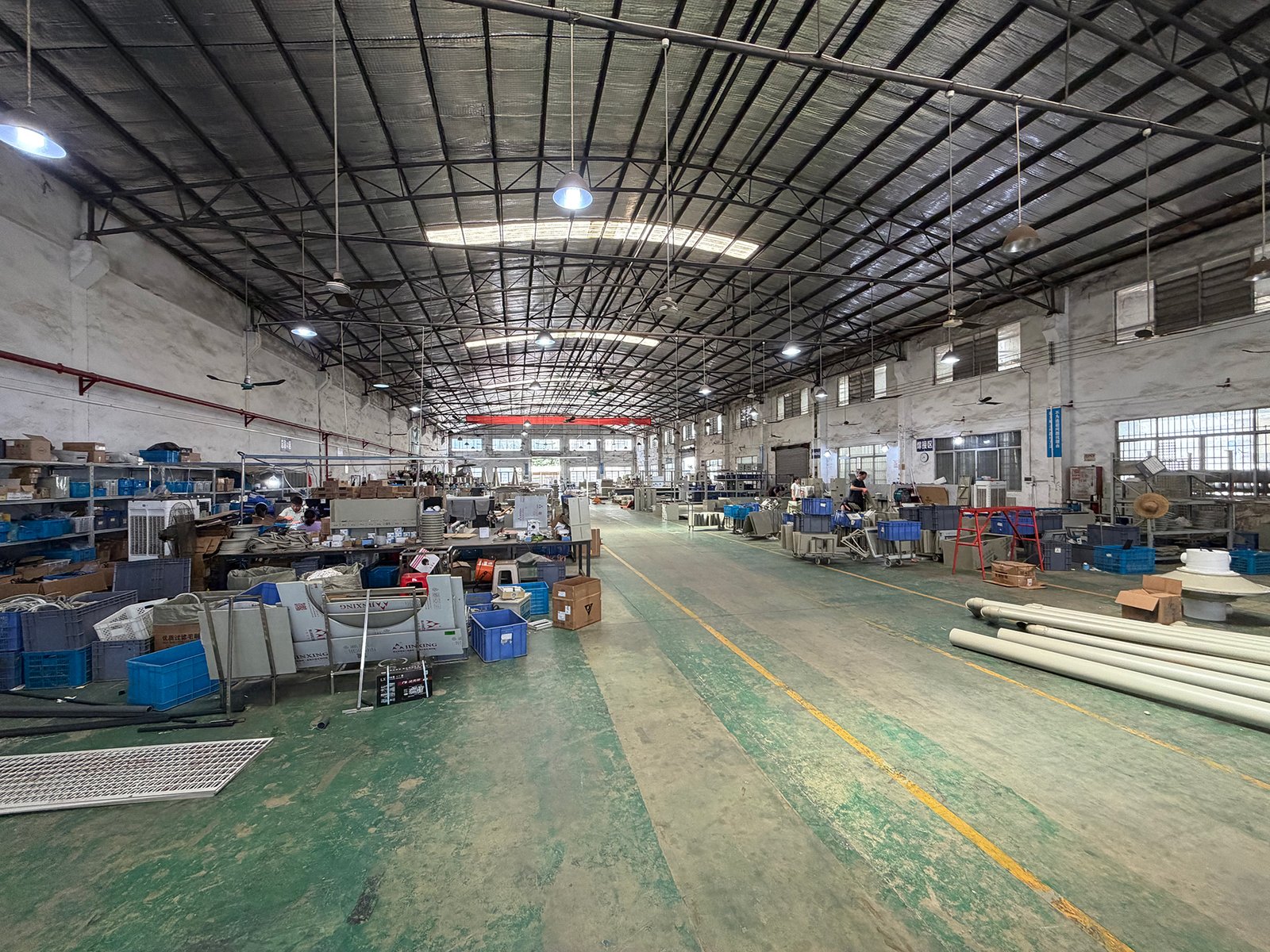 PP drum filter manufacturing and assembly area