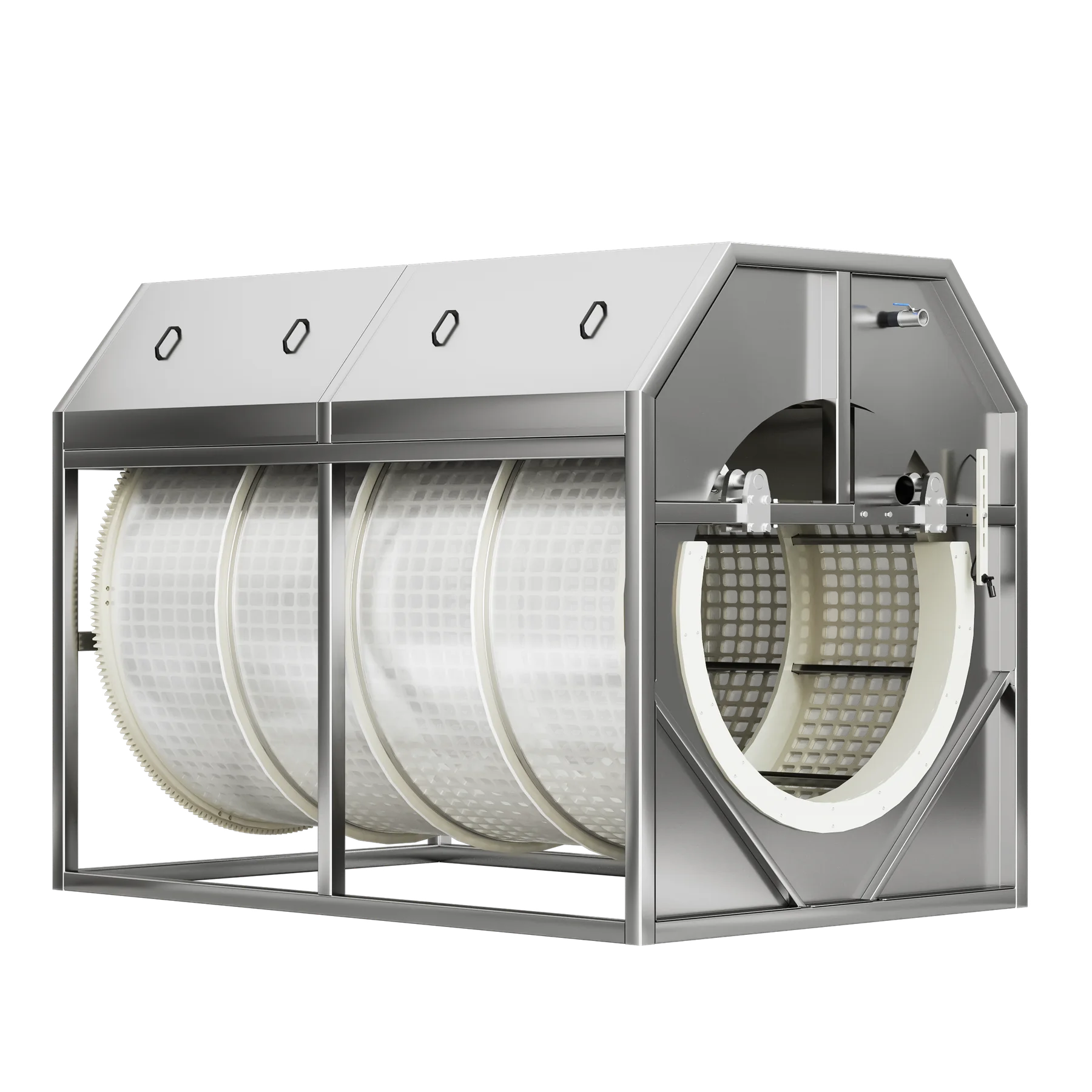 Pursun Tech high-capacity submerged mechanical filter for commercial aquaculture