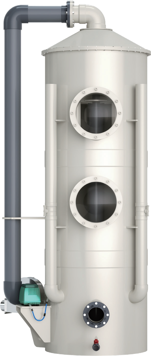 Vertical Protein Skimmer with PP body and PVC pipe connections